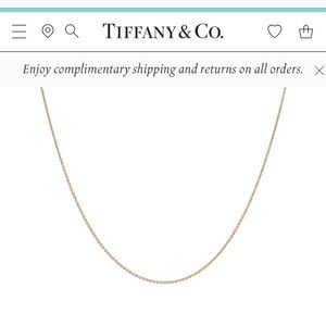 Tiffany & Co 18k gold chain 16 inches